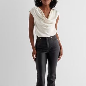 Brand New! Express Satin Cowl Neck Gramercy Bodysuit